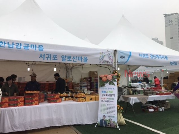 ▲ 정보화마을 농수축산물 한마당 - FESTA 행사 참가사진, 2017년. ©Newsjeju
