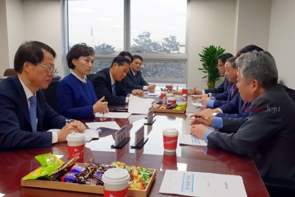 ▲ 제주 제2공항 문제와 관련해 더불어민주당과 국토교통부 간 비공개 당·정 협의회가 열렸다. 사진=오영훈 의원실 제공. ©Newsjeju