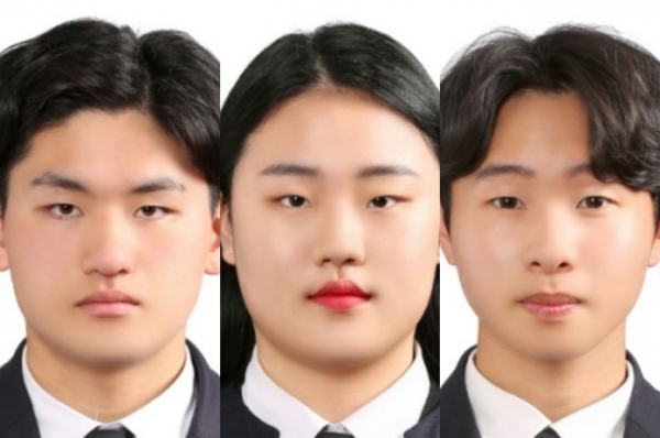 ▲ 왼쪽부터 홍지수, 한지혜, 현창우 학생. ©Newsjeju
