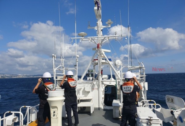 ▲ 서귀포 해상에서 스쿠버다이버 3명이 실종되면서 해경이 수색에 나섰다.  ©Newsjeju