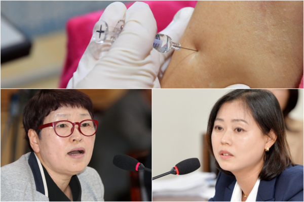 고은실 의원과 이승아 의원이 제주도정에게 독감 백신 접종을 잠정 중단할 것을 촉구했다.