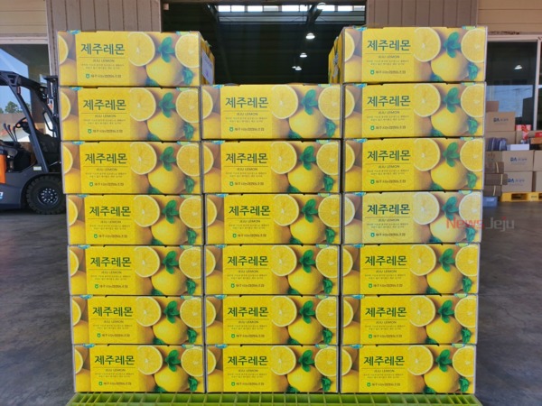 ▲ 이번에 시범 수출되는 레몬은 서귀포시 표선면 성읍리 강성화 농가가 재배한 레몬이다. 수출물량은 100kg으로 수출가격은 kg당 4,500원이다. ©Newsjeju