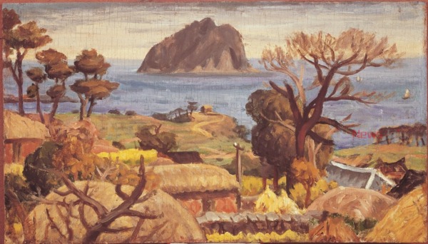 1951년 이중섭 화가가 가족과 함께 서귀포에 머물며 남겼던 그의 대표작 '섶섬이 보이는 풍경' 