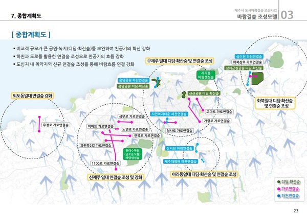 ▲ 도시바람길숲 종합계획도. ©Newsjeju