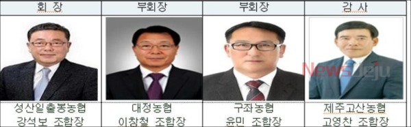 ▲ 무배추제주협의회 재선출 임원. ©Newsjeju