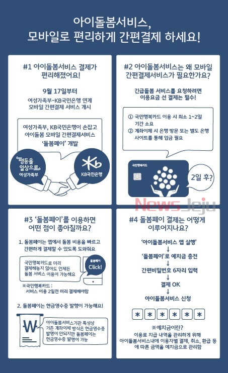▲ 아이돌봄서비스 앱 참고자료. ©Newsjeju