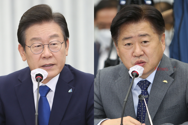 ▲ 더불어민주당 이재명 당 대표와 오영훈 제주도지사. ©Newsjeju