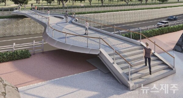 ▲용담1동 경관보행교 조감도.